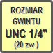 Piktogram - Rozmiar gwintu: UNC 1/4" (20zw.)